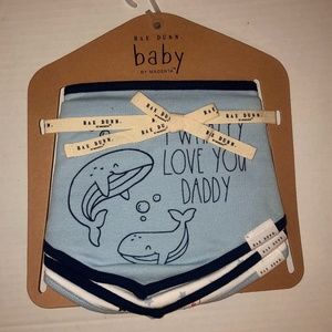 NWT Blue Baby Bibs Rae Dunn by Magenta